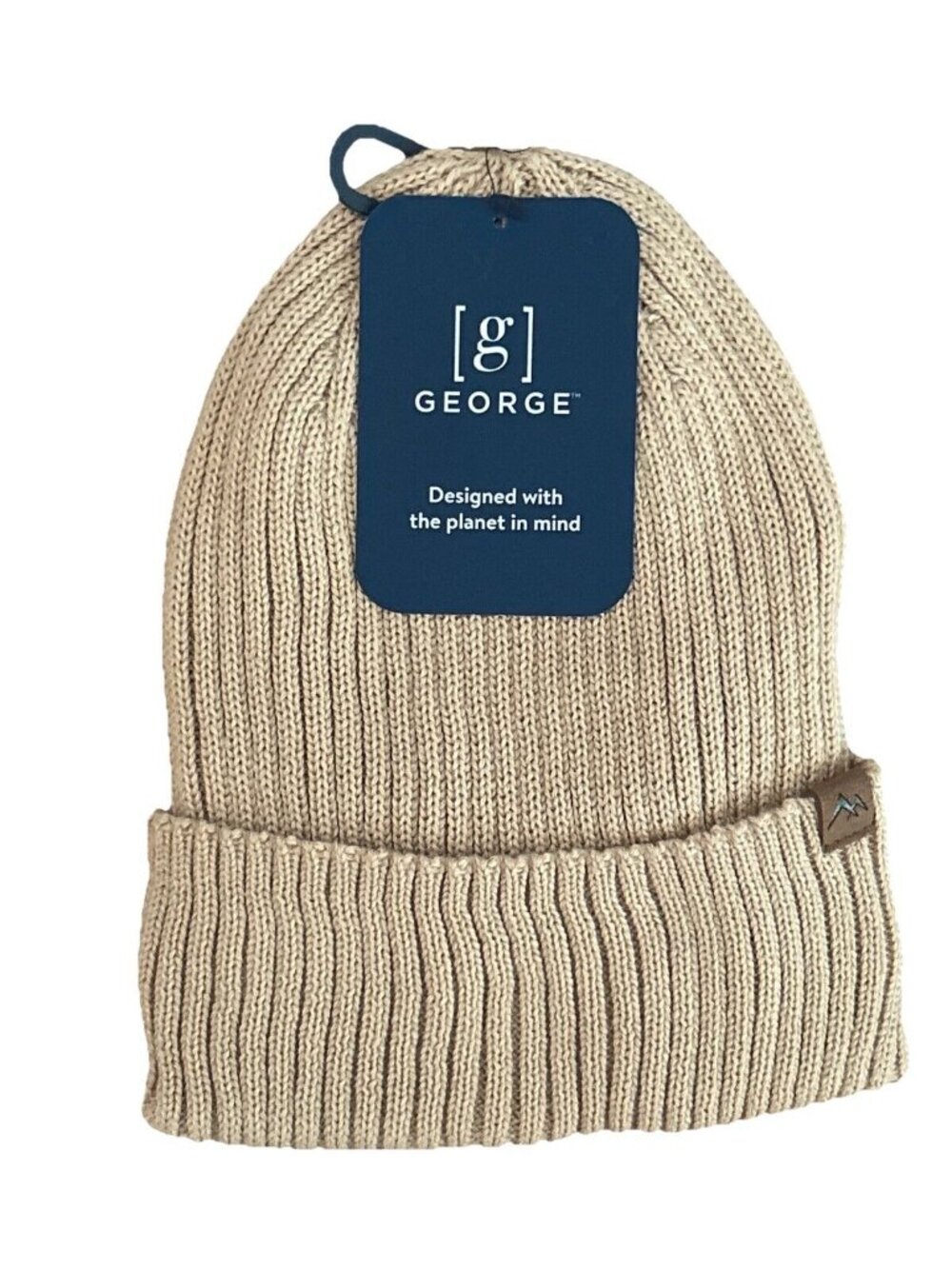Men’s George Rib Beanie Linen Beige Lined One size